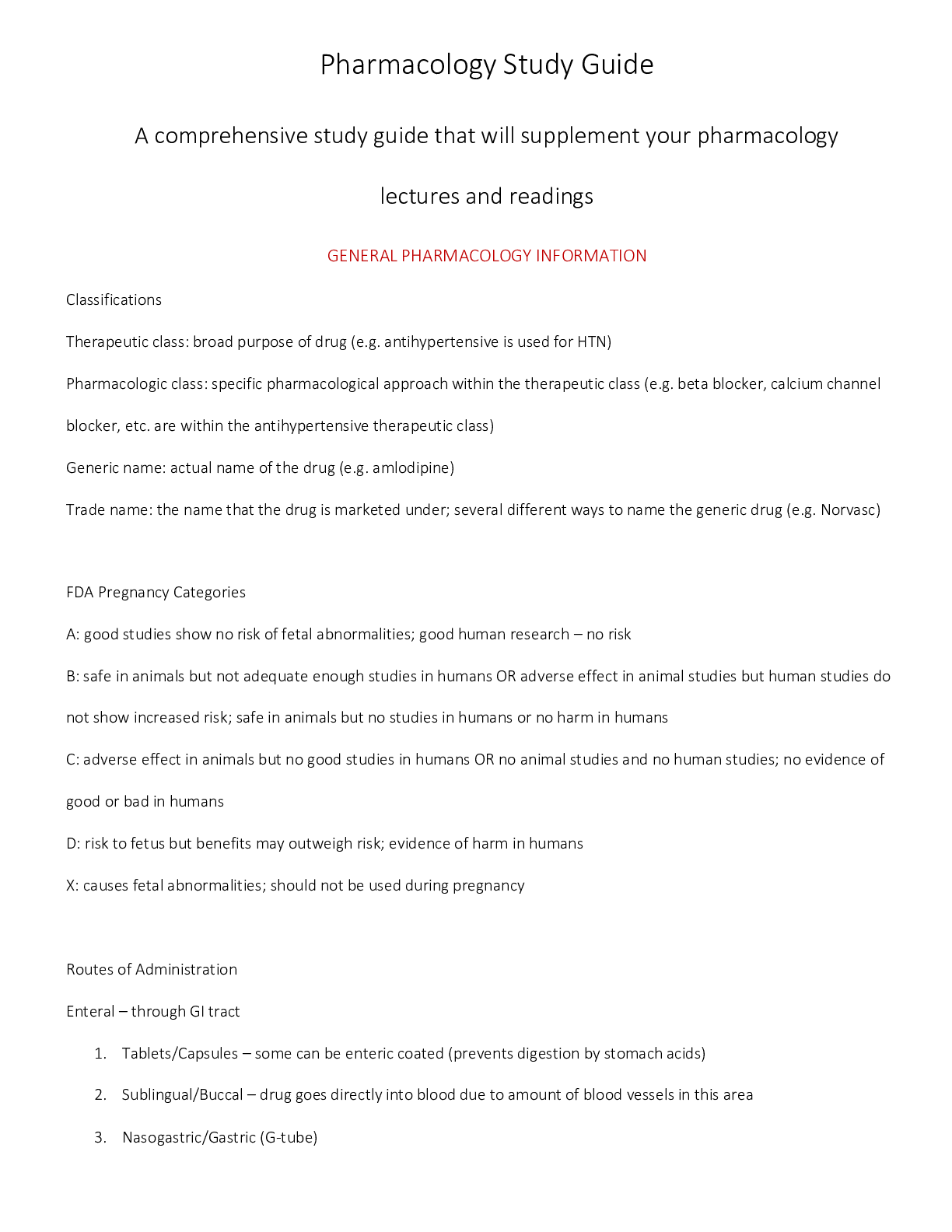 Preview image for Pharmacology Study Guide: A comprehensive study guide that will supplement your pharmacology lectures and readings: Chamberlain College of Nursing NR 341 (A Graded) Latest Questions and Complete Solutions